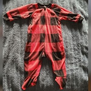 Red and Black Plaid Baby Onesie